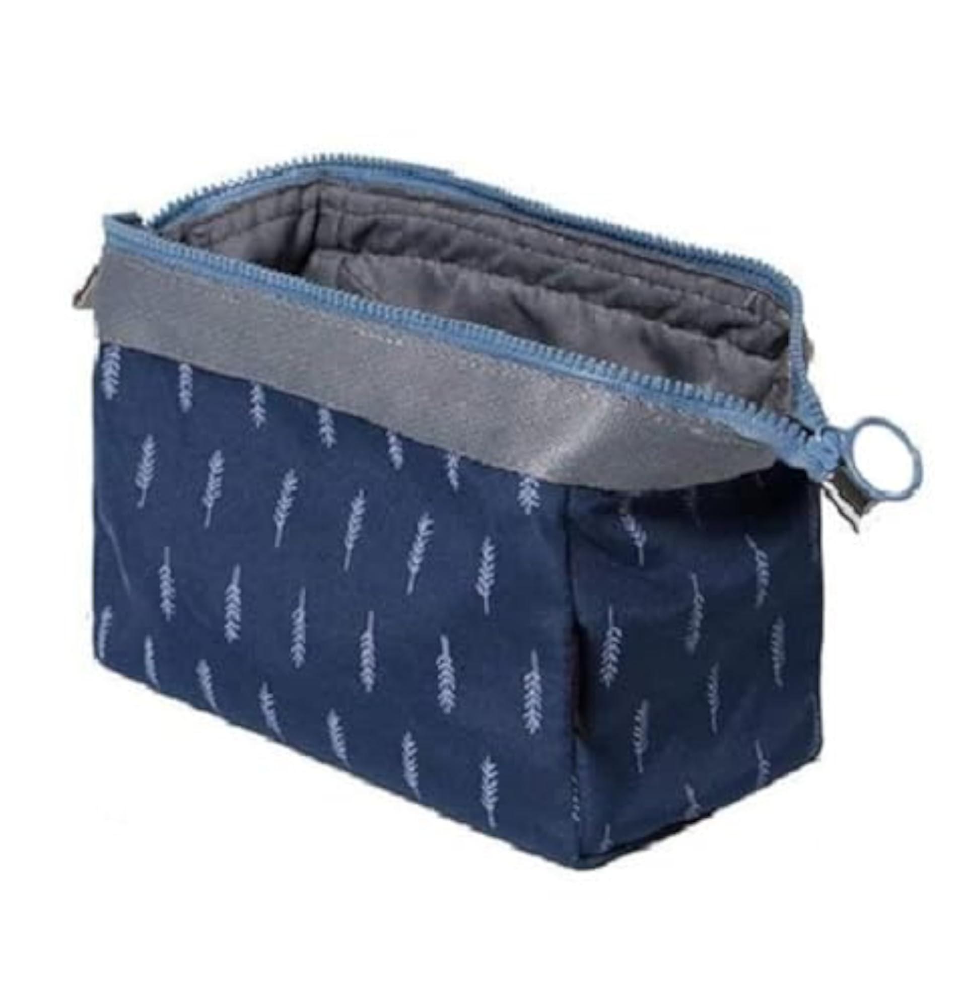 Blue Leaf Naylon Cosmetic Toiletry Makeup Pouch, Travel Essential